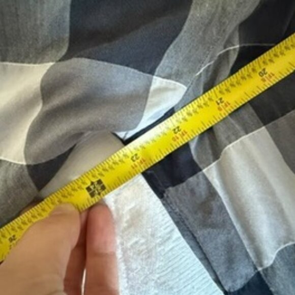 Burberry Brit Womens Cotton Checkered Print Button-Up Blouse Blue Size S Tunic - Picture 11 of 16